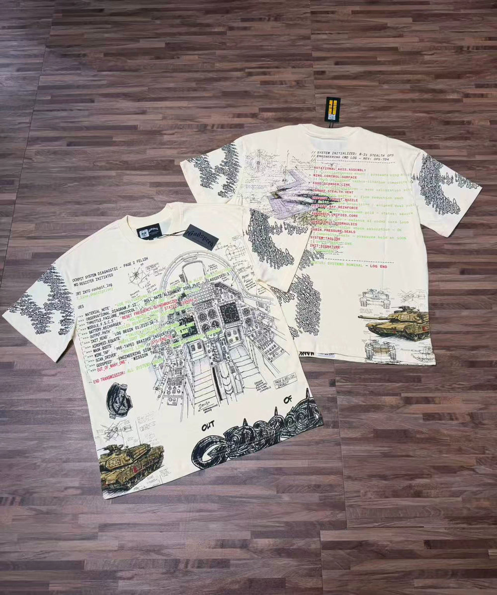 GODSPEED Vintage Washed Graphic Loose Short Sleeve Tee