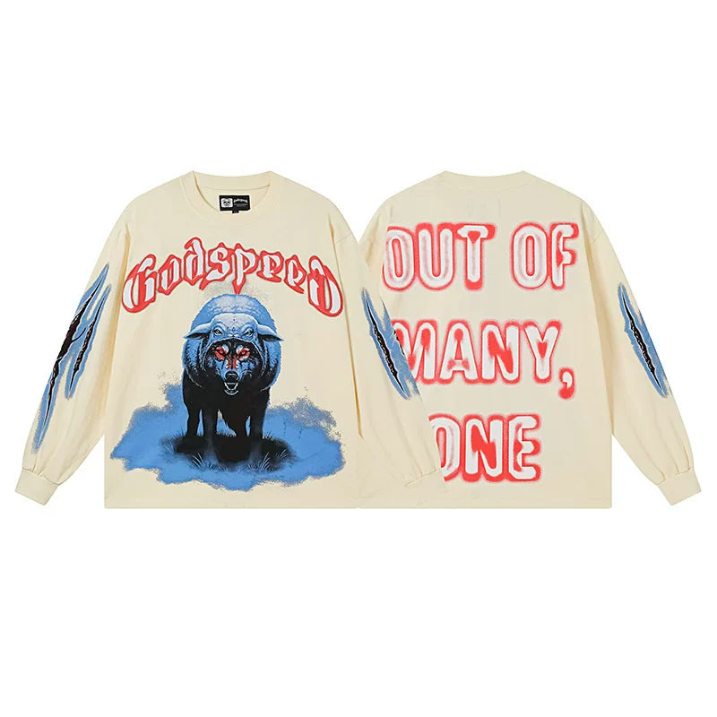 Godspeed Hip Hop Vintage Rock Heavyweight Long Sleeve