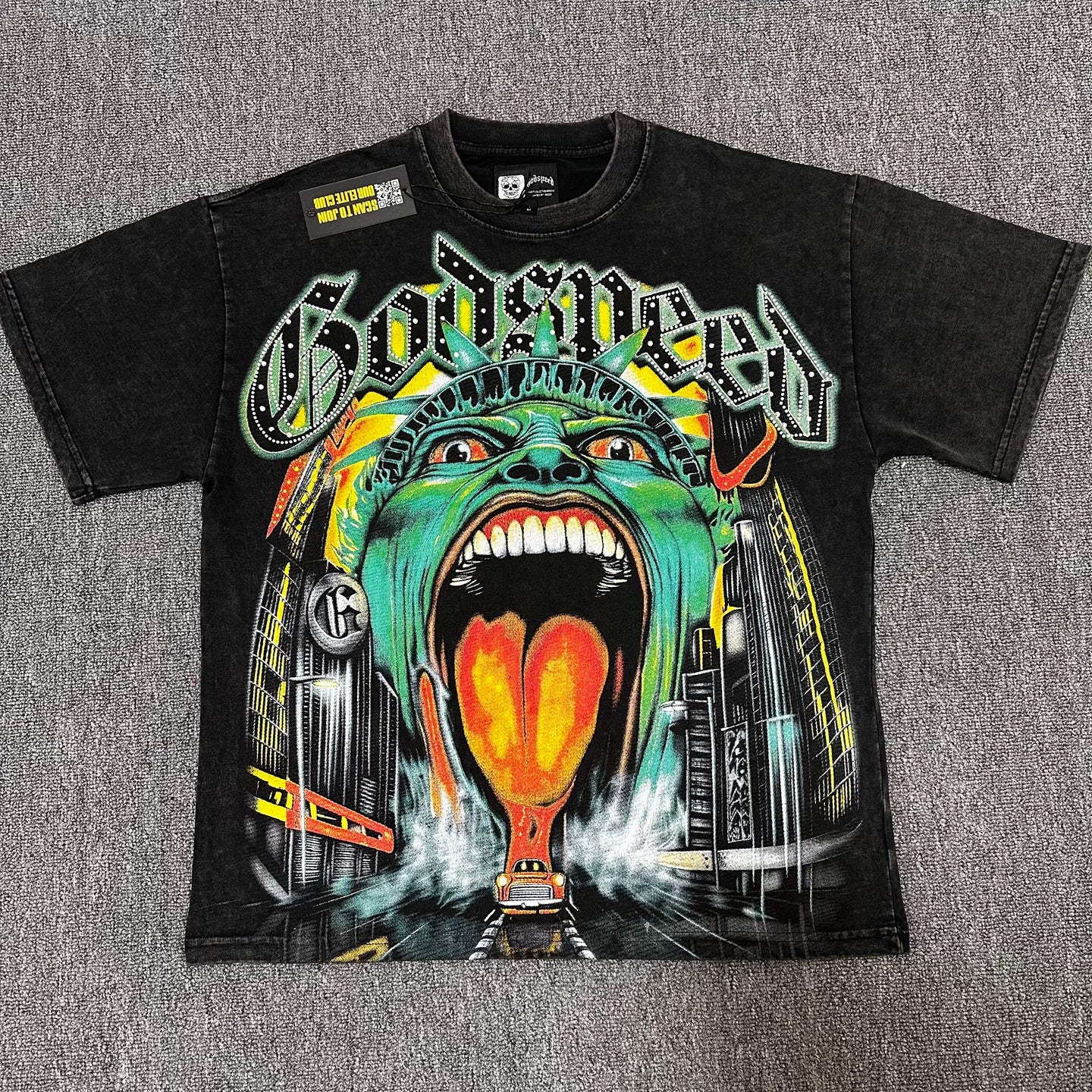 GODSPEED Vintage Washed Star Wars Rhinestone Graphic Tee