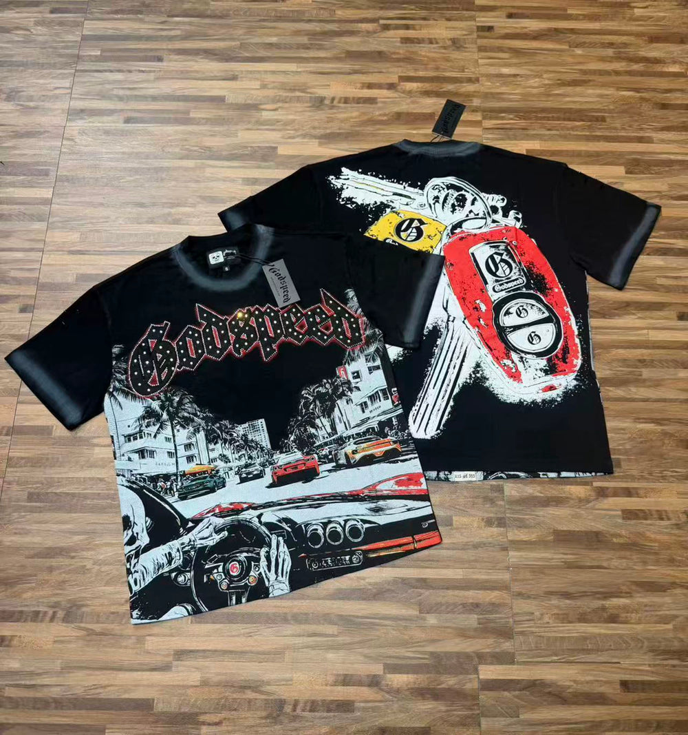 GODSPEED Vintage Washed Graphic Loose Short Sleeve Tee
