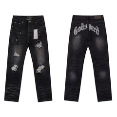 Godspeed High Street Distressed Straight Jeans