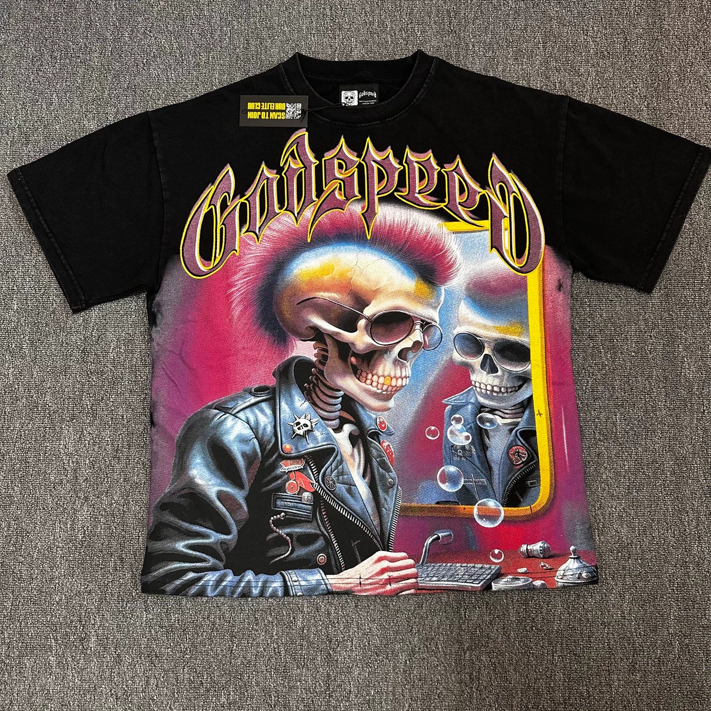 GODSPEED Vintage Washed Star Wars Rhinestone Graphic Tee