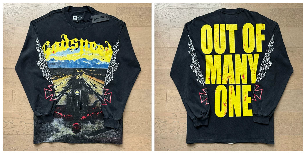 Godspeed Hip Hop Vintage Rock Heavyweight Long Sleeve