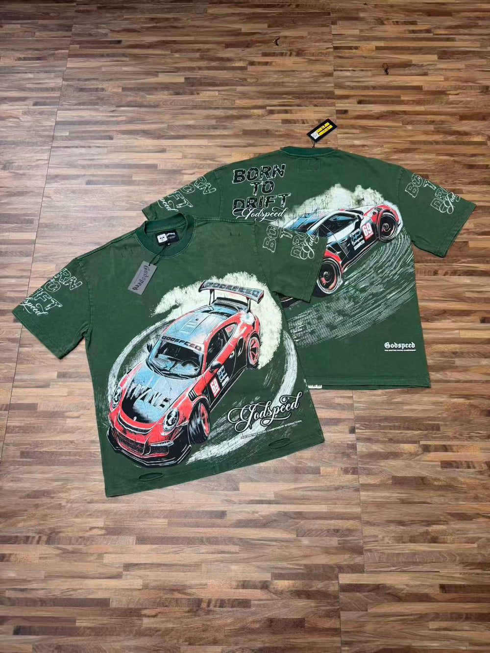 GODSPEED Vintage Washed Graphic Loose Short Sleeve Tee