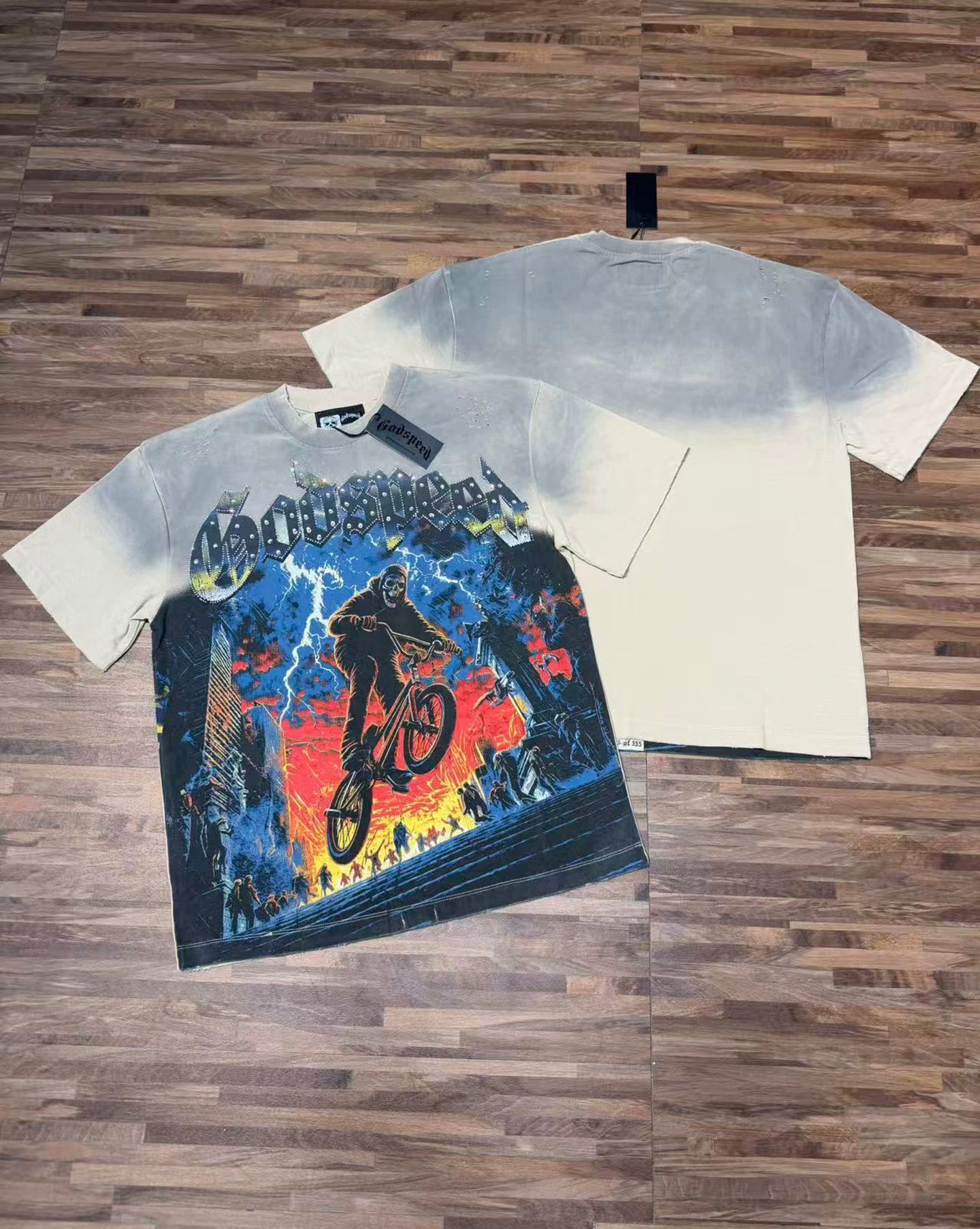 GODSPEED Vintage Washed Graphic Loose Short Sleeve Tee
