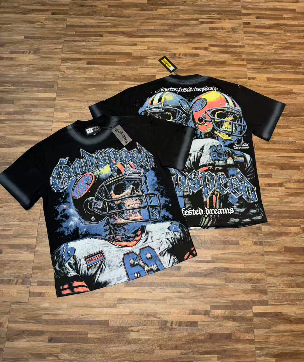 GODSPEED Vintage Washed Graphic Loose Short Sleeve Tee