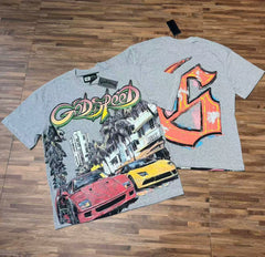 GODSPEED Vintage Washed Graphic Loose Short Sleeve Tee