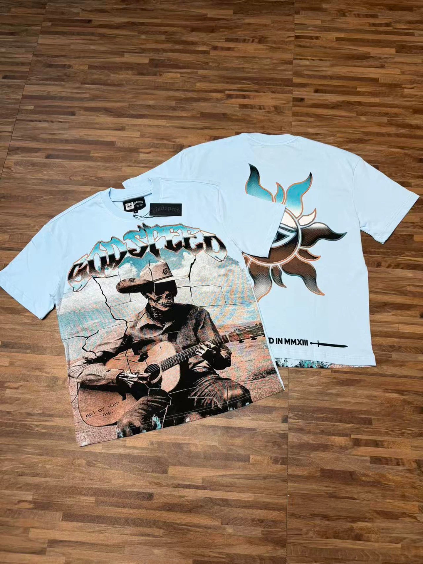 GODSPEED Vintage Washed Graphic Loose Short Sleeve Tee