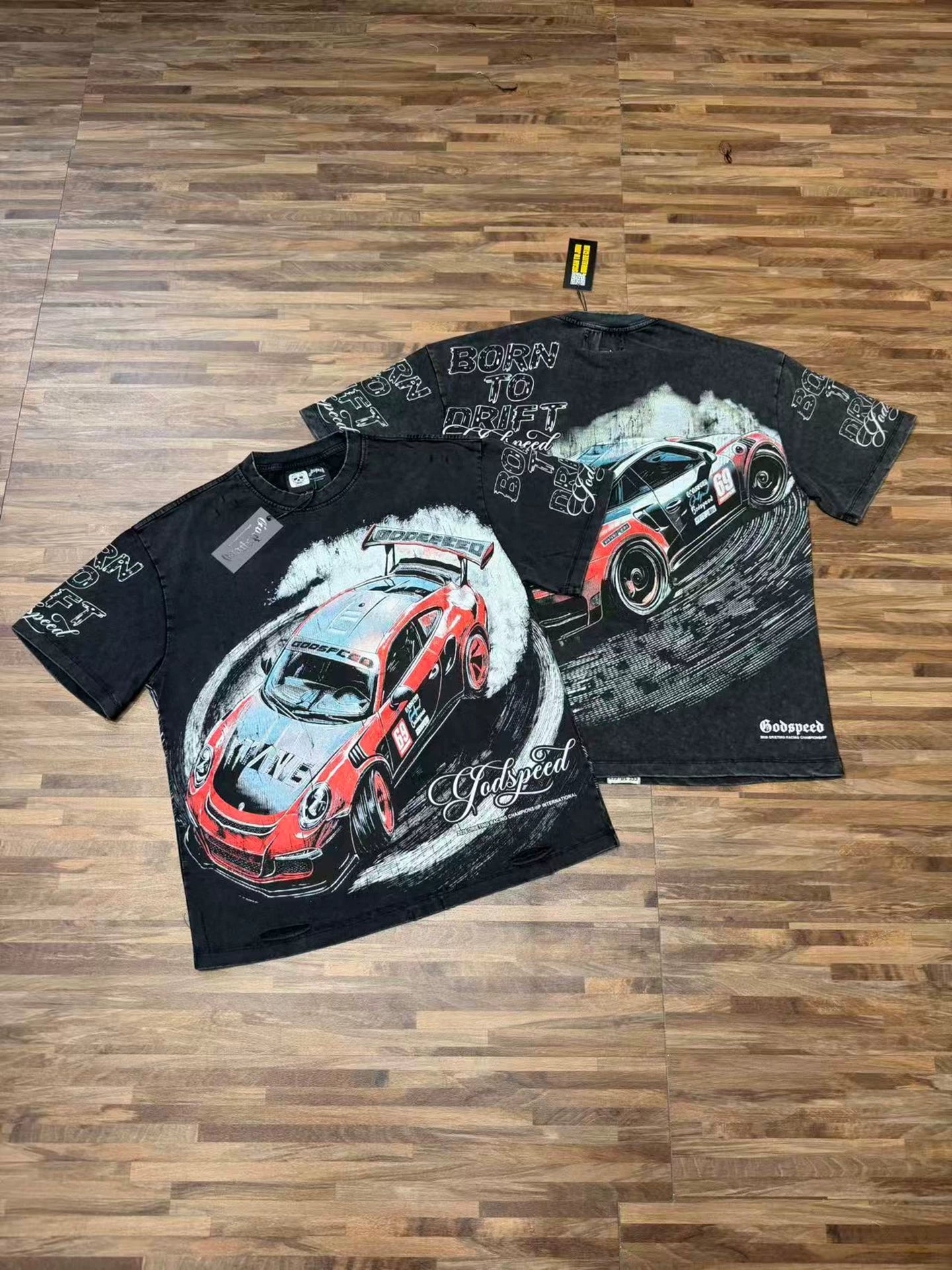 GODSPEED Vintage Washed Graphic Loose Short Sleeve Tee