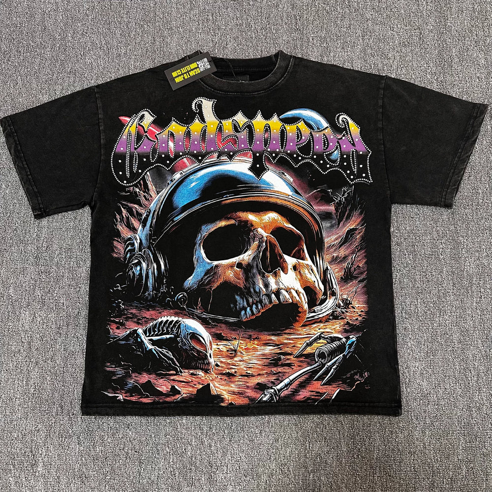 GODSPEED Vintage Washed Star Wars Rhinestone Graphic Tee
