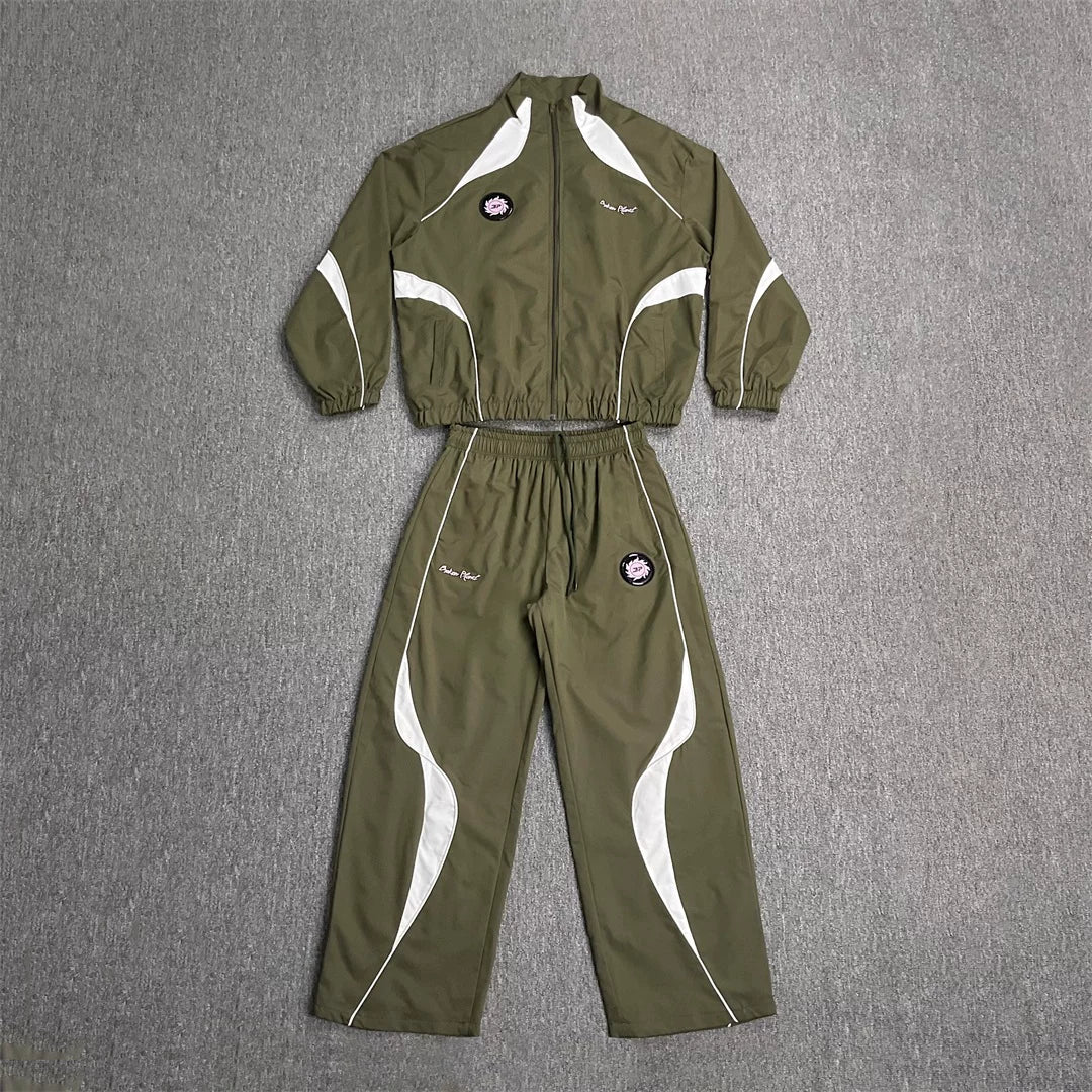 Broken Planet Color Block Stand Collar Tracksuit Set