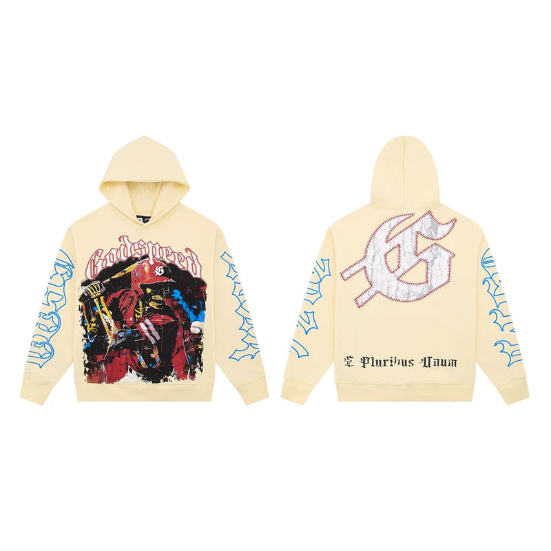 Godspeed Hip Hop High Street Printed Hoodie
