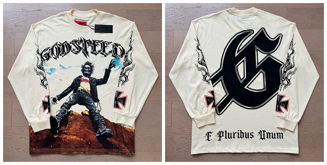 Godspeed Hip Hop Vintage Rock Heavyweight Long Sleeve