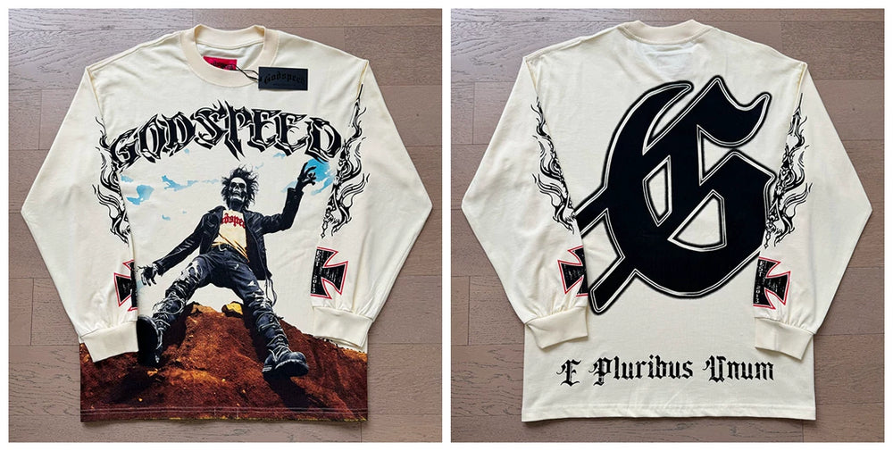 Godspeed Hip Hop Vintage Rock Heavyweight Long Sleeve