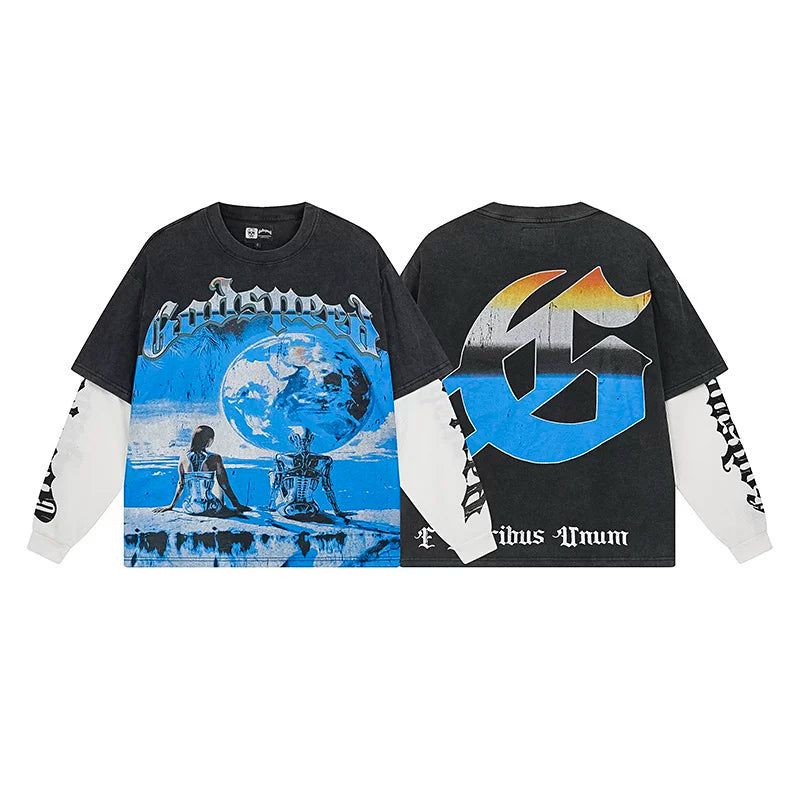 Godspeed Hip Hop Vintage Rock Heavyweight Long Sleeve