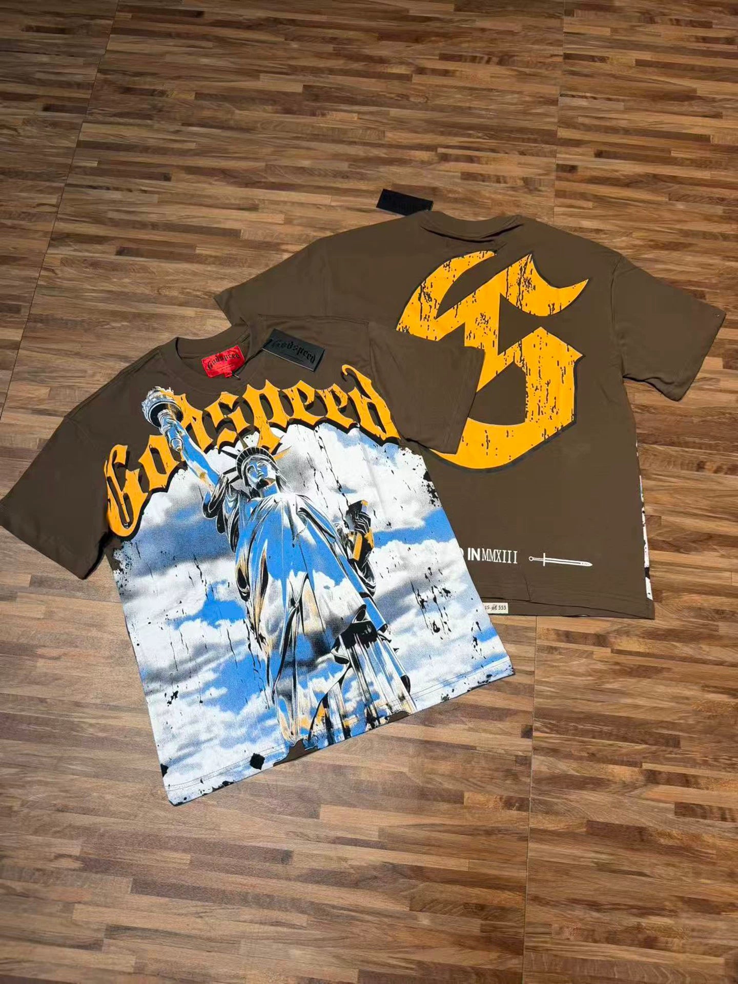 GODSPEED Vintage Washed Graphic Loose Short Sleeve Tee