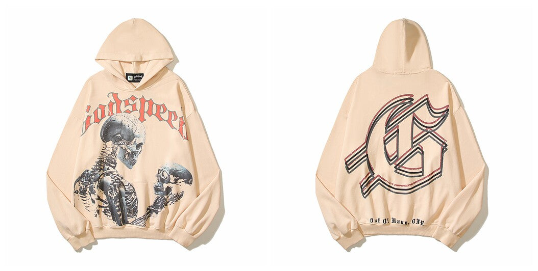 Godspeed Hip Hop Vintage High Street Printed Hoodie