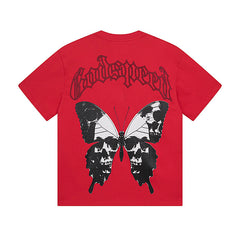 GODSPEED Vintage Skull Rider Loose Cotton Graphic Tee