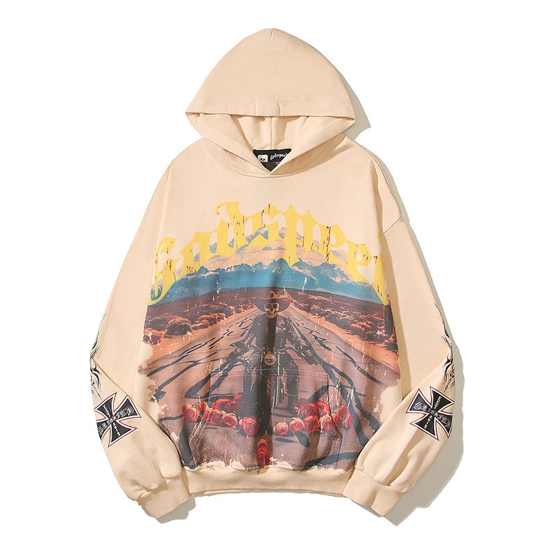 Godspeed Long Lonely Road Hoodie Bone