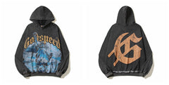 Godspeed Hip Hop Vintage High Street Printed Hoodie