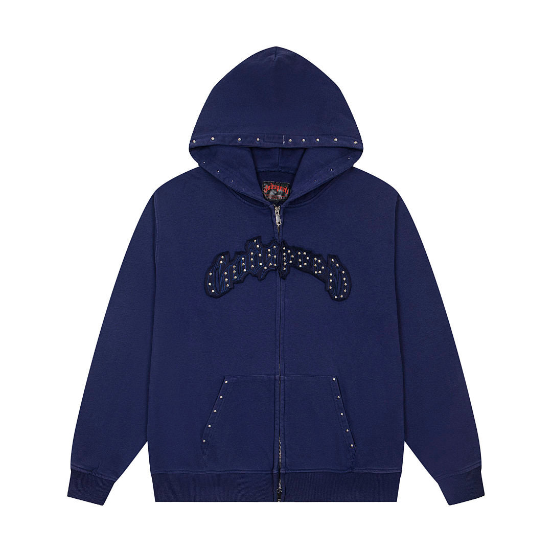Godspeed High Street Studded Zip Up Hoodie