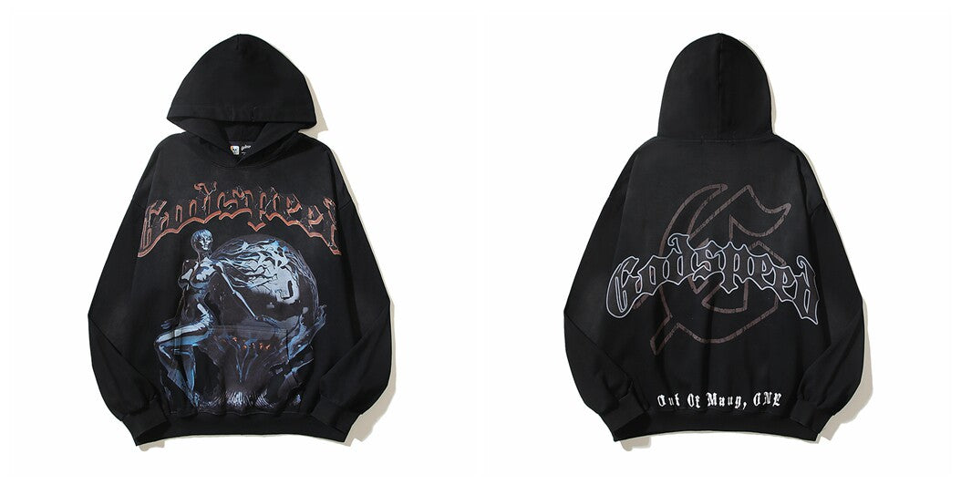 Godspeed Hip Hop High Street Printed Hoodie