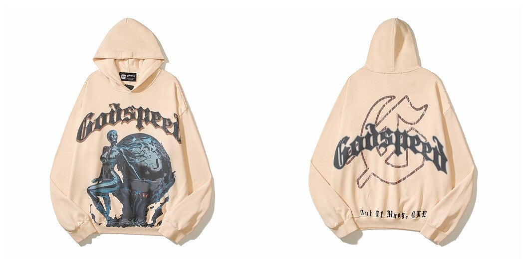 Godspeed Hip Hop High Street Printed Hoodie