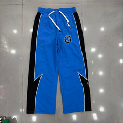 GODSPEED Vintage Contrast Splicing Graphic Straight Sweatpants