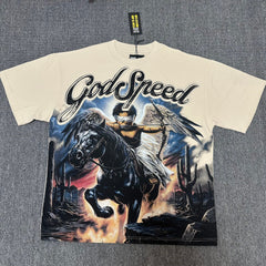 GODSPEED Vintage Angel Rhinestone Washed Cotton Tee