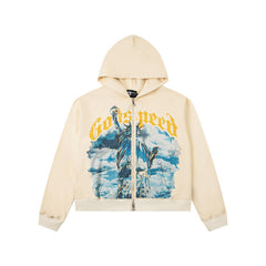 Godspeed Washed Statue Of Liberty Zip Hoodie