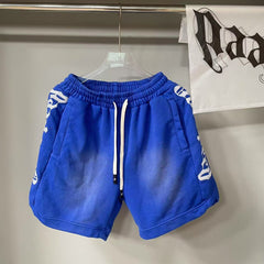 GODSPEED Vintage Side Embroidered Loose Cotton Shorts