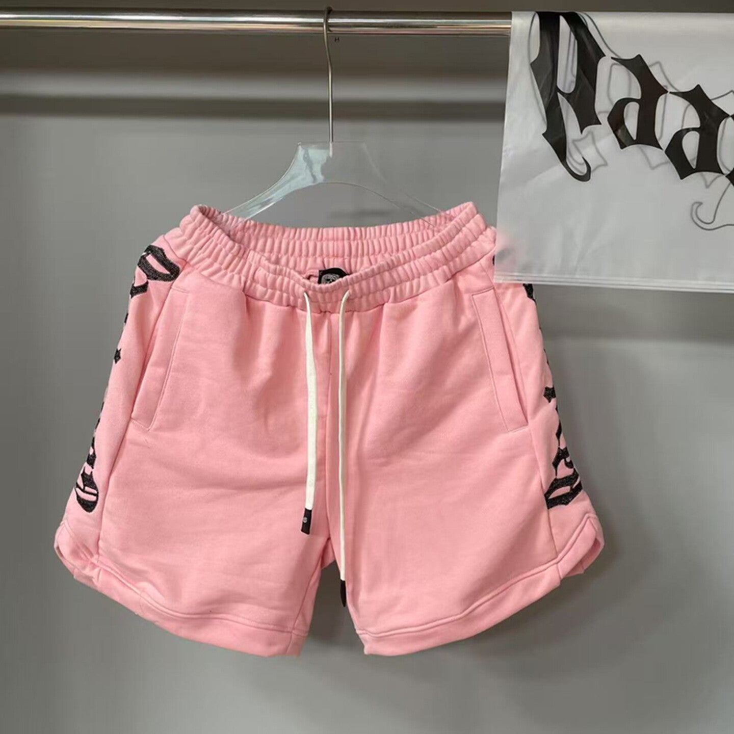 GODSPEED Vintage Side Embroidered Loose Cotton Shorts