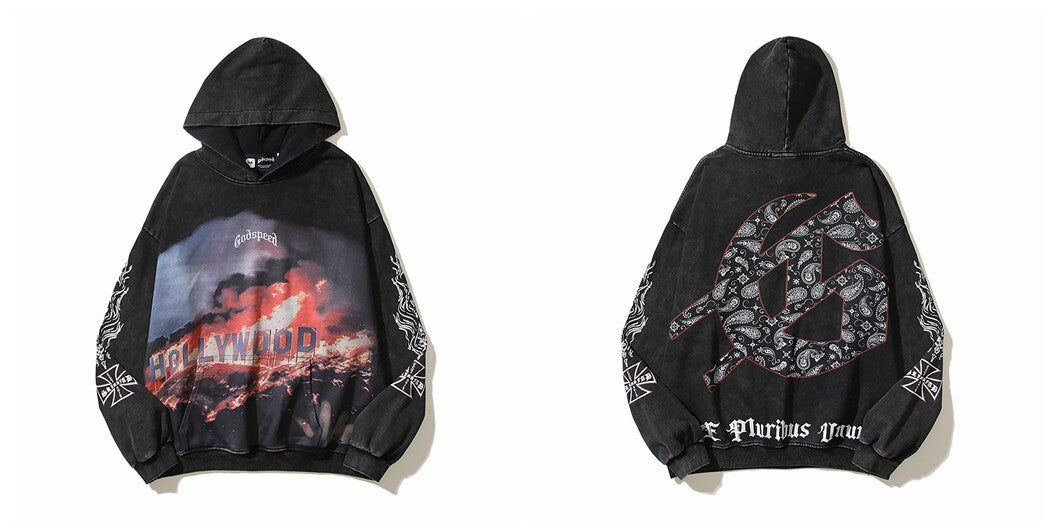 Godspeed Hip Hop Vintage High Street Printed Hoodie