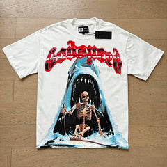 GODSPEED Vintage Skull Rider Loose Cotton Graphic Tee