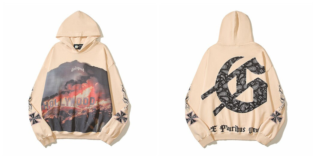 Godspeed Hip Hop Vintage High Street Printed Hoodie