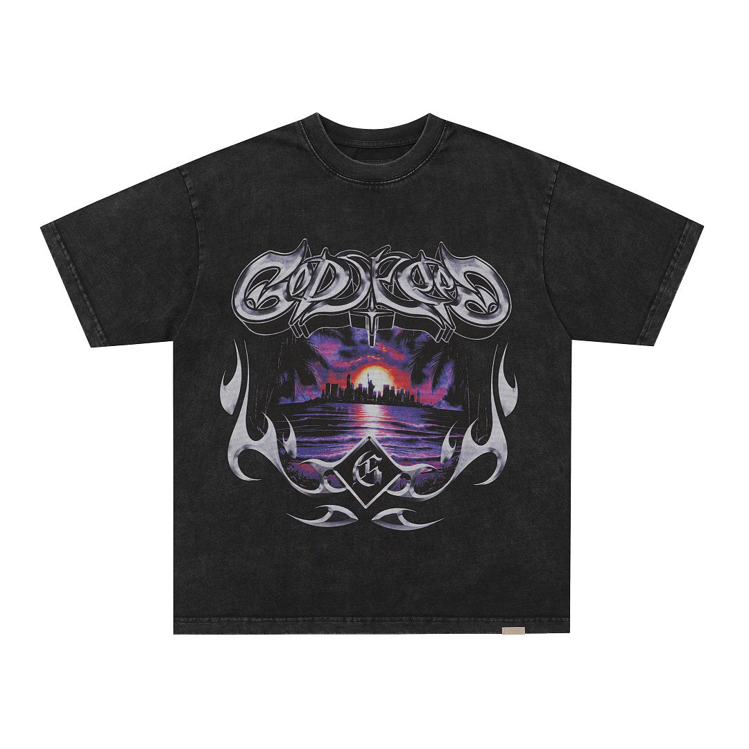 Godspeed Liberty Sunset Tee Black